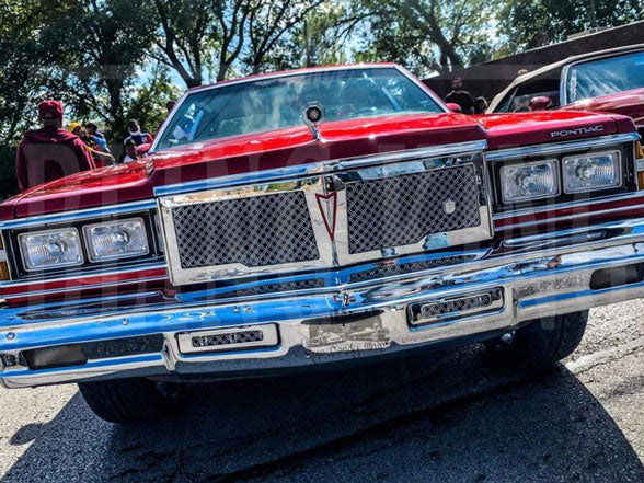 1979 Pontiac Bonneville Chrome Grill Dual Weave Tiarra 3pc Mesh Grille