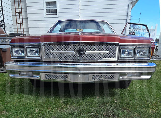 1979 Chevy Caprice Impala Chrome Mesh Grill Tiarra Triple Weave 3pc Grille 3rd Gen