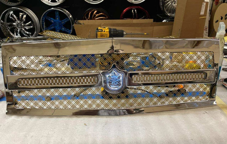 1984-1987 Buick Regal Chrome GOLD Mesh Grill 4th Gen ROLLIE Edition Tiarra Grille