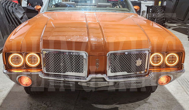 1970-1972 Olds Cutlass Chrome Grill Dual Weave Mesh Tiarra Grille