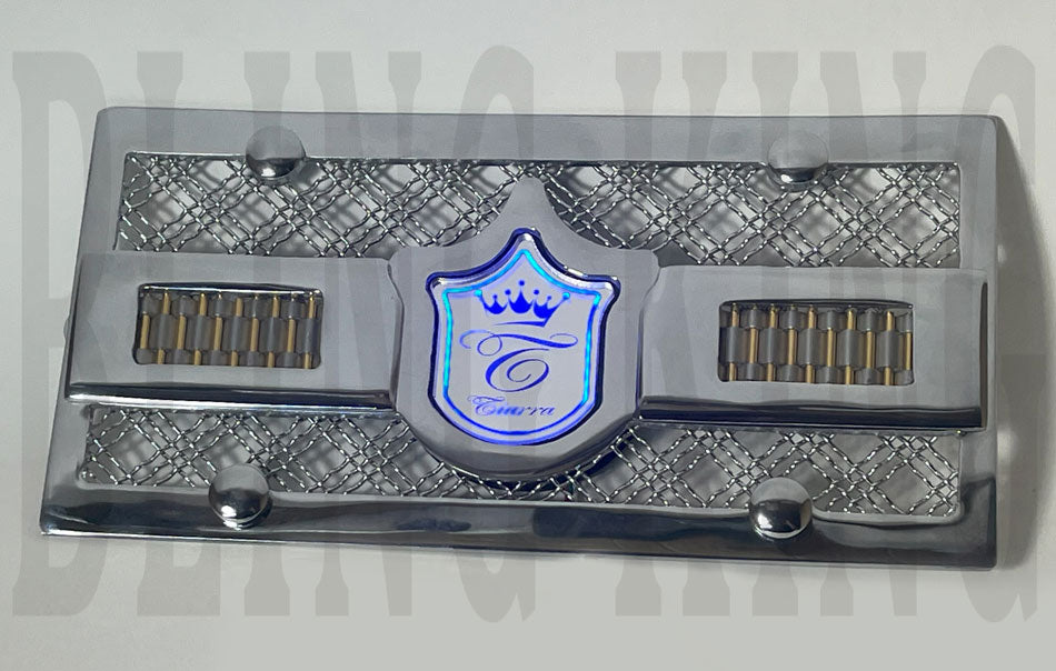 Tiarra Chrome Light Up Rollie License Plate 4th Gen Tag w/LED Emblem Badge