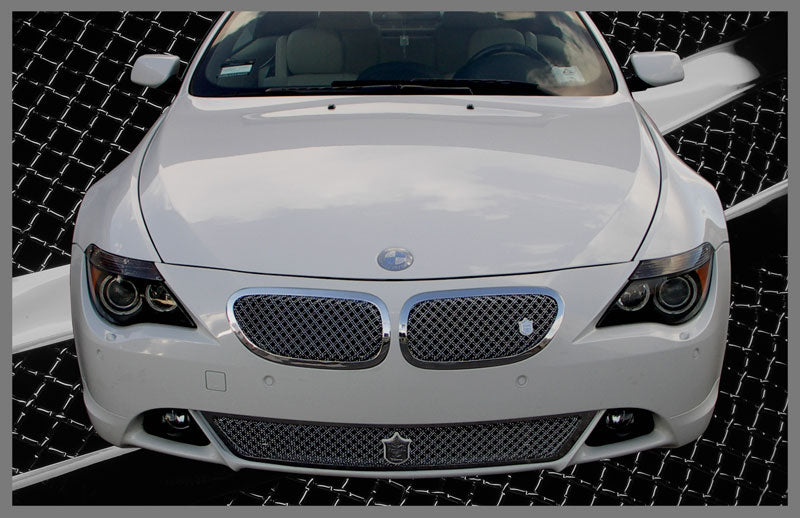 BMW 645i / 645Ci Chrome Bentley Dual Weave Mesh Grille