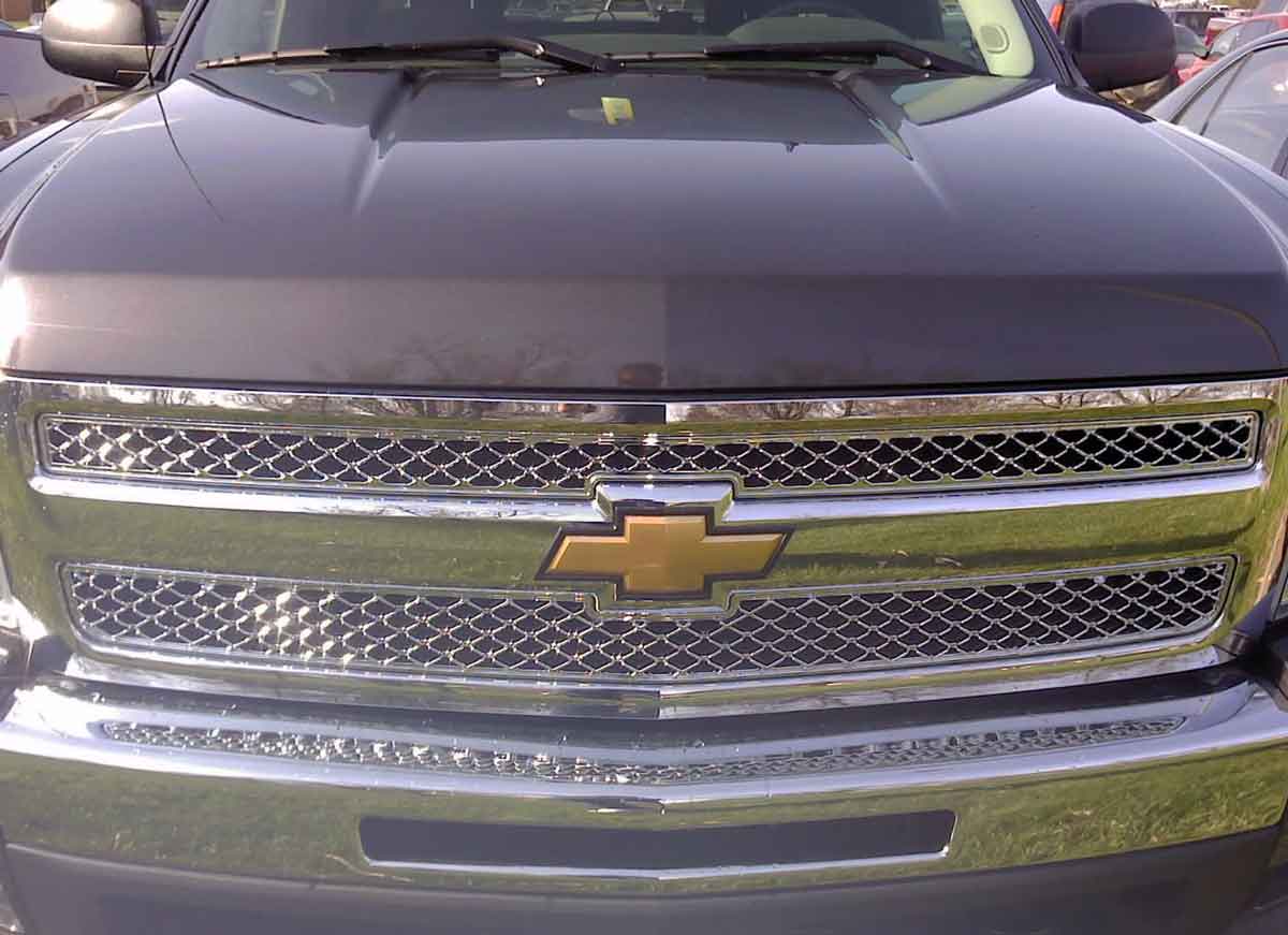 Chevy Silverado Chrome Grille Insert Overlay Trim (07-2013)