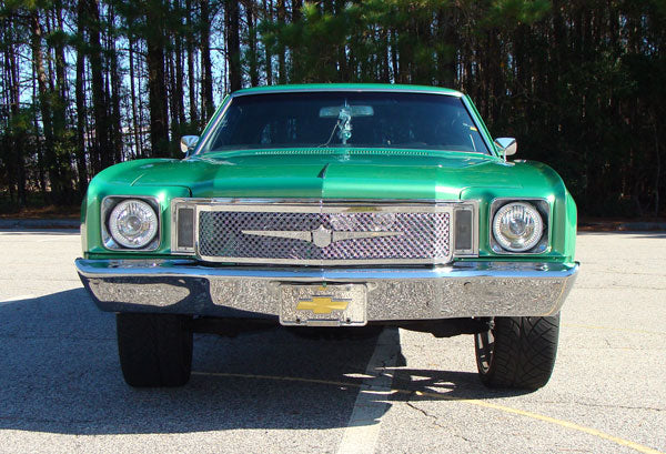 1972 Chevy Monte Carlo Chrome Grill Dual Weave Mesh Tiarra Grille