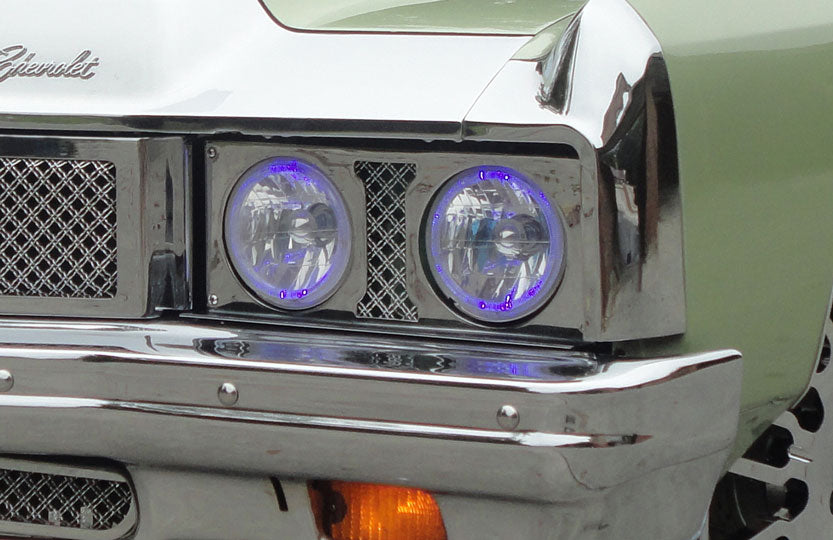 1973 Chevy Impala Caprice Chrome Mesh Tiarra Grill Headlight Bezel Grilles