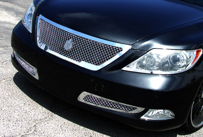 Lexus LS460 Chrome Bentley Dual Weave Lower Mesh Vents