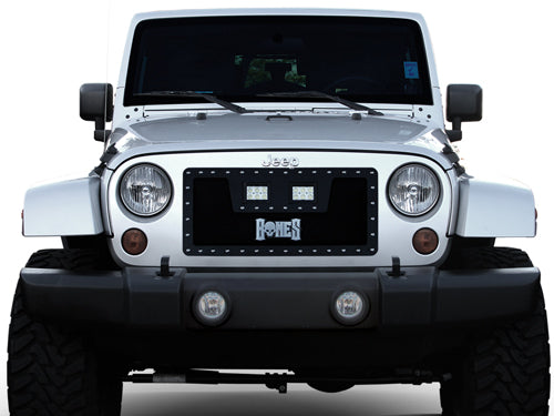 Jeep Wrangler Powder Coated Black Mesh Off Road Grille