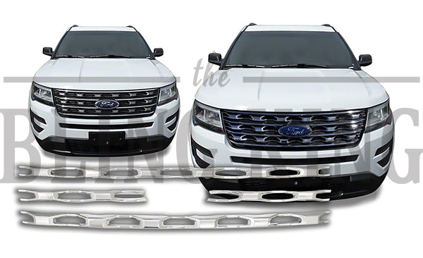 2016-2017 Ford Explorer Chrome Grille Insert Overlay Trim