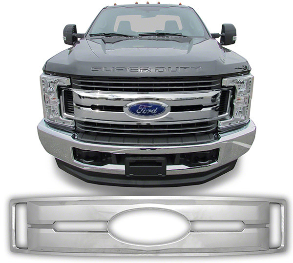 2017-2019 Ford Superduty F250 F350 F450 F550 Chrome Grille Insert Overlay Trim XL