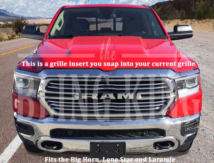 2019-2021 Dodge Ram Chrome Grille Insert Overlay Trim