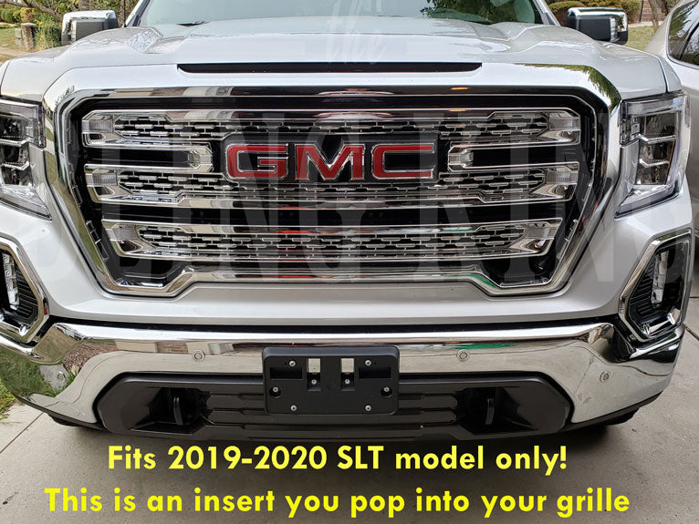 2019-2021 GMC Sierra Chrome Grille Insert Overlay Trim (SLT ONLY)