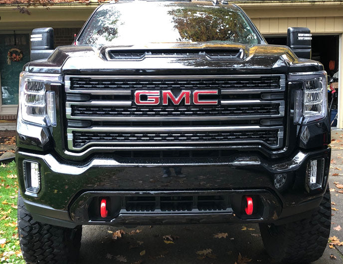 2020-2021 GMC Sierra 2500/3500 HD BLACK Mesh Grille Insert Overlay Trim