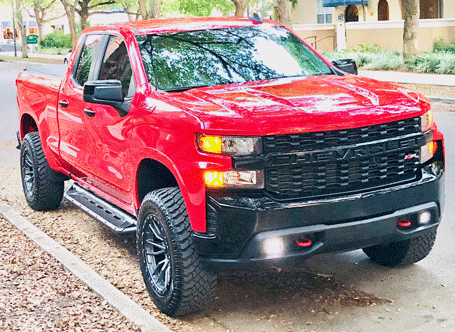 2019-2022 Chevy Silverado 1500 GLOSS BLACK Grille Insert Grill Overlay Trim