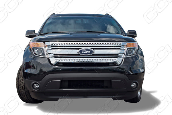 Ford Explorer Chrome Grille Insert Overlay Trim (2011-2015)