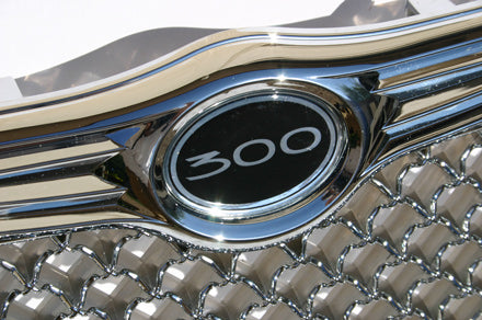 Chrysler 300 Chrome Bentley Mesh Grille w/ #300 Emblems (grille/trunk/steering)